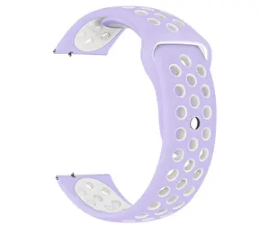 Beline Sport Silikonarmband lila-weiß / Smartwatch-Armband / 20 mm / Silikon