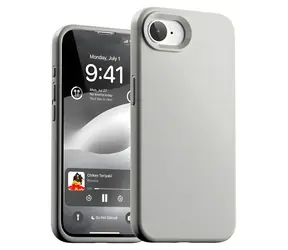 Silikonhülle „Mercury“ für iPhone 16e/17e, Steinfarben / Rückseite / Silikon