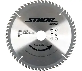 STHOR Sägeblatt für Holz 210x30 mm 60z / Sägeblatt für Holz / SK-Blätter / Durchmesser 210x30 mm / Zähnezahl 60