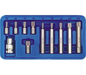 Vorel Bit-Set, 11-teilig, CrV-Mehrzahnprofil / Bit-Set / Mehrzahnprofil / 11-teilig / CrV-Stahl