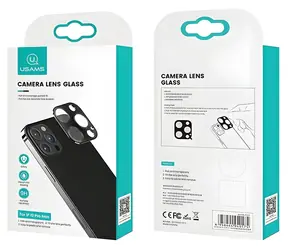 USAMS US-BH707 Gold / Kameraschutzglas / für Apple iPhone 12 Pro Max / Metall + gehärtetes Glas