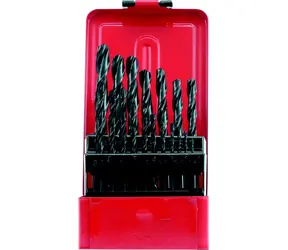 STHOR HSS Metallbohrer-Set, 19-teilig / Bohrer-Set / 1-10 mm / Metalldose