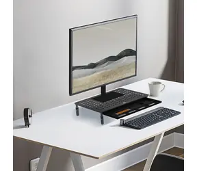 Maclean MC-946 schwarz / Monitor- und Laptopständer / 13-32" / freistehend / Tragkraft 20 kg / Höhe 11-15 cm