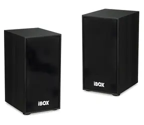 ibox IGLSP1B Dunkles Holz / Lautsprecher / 2.0 / 10W / 147x74x95 mm