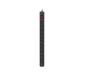 Armac M12/16A Rack 19" schwarz / Verteilerfeld / 12 Steckdosen / 16 A / 1,5 m Kabel