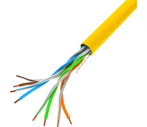 UTP-Kabel Cat5e LCU5-12CU-0305-Y gelb / Installationskabel / CU-Draht / 305 m / 100 MHz / AWG24