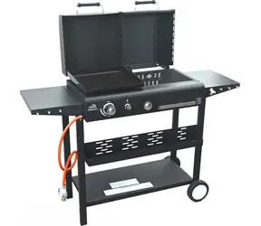 Cattara Grill DOMINO 2in1 Gas/Holzkohle / Grillrost (2x) 36 x 34 cm / Leistung 4,5 kW / Piezozündung