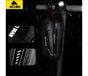 WILDMAN E-Scooter Rahmentasche schwarz / Tasche / 4 l / PC / Rohrbefestigung 20-45 mm