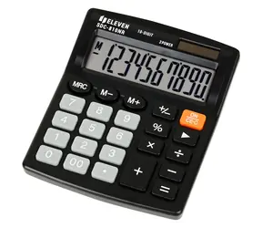 Eleven SDC810NR schwarz / Taschenrechner / Desktop / 10-stellig / Dual-Netzteil
