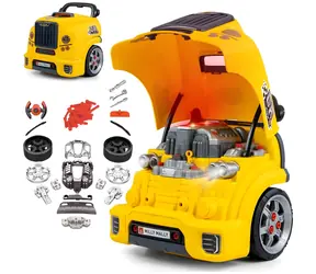 Milly Mally N-Gine gelbes Mechaniker-Werkstattset / Zerlegter Motor / Berufsspiel