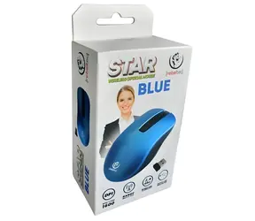 STAR blau / Kabellose Maus / 800/1000/1600 DPI / USB-Empfänger 2,4 GHz