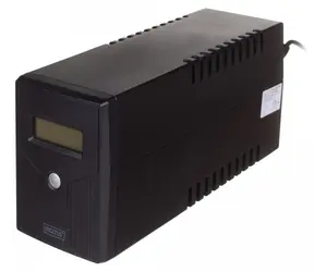 Digitus Line-Interactive USV / USV-Notstromversorgung / 800 VA / 480 W / 12 V / 9 Ah / AVR / 2x Schuko / USB / RJ11 / LCD