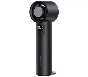 USAMS ZB361 Eiskühlender Ventilator, schwarz / Taschenventilator / 2000 mAh / LED-Anzeige / USB-C-Ladefunktion