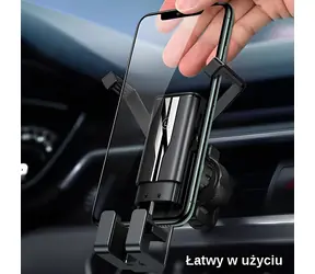 USAMS ZJ058 schwarz / Autohalterung / Schwerkraft / für Lüftungsgitter / Aluminium