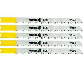Vorel Sägeblatt für Stichsägen für Holz und Kunststoff TPI6 / Sägeblatt / 100 mm / 5 Stück.