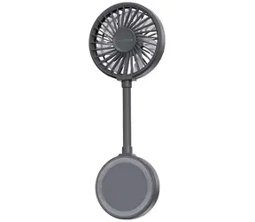 USAMS LiFE LU02 schwarz / Mini-Ventilator / Magnetische Handyhalterung / Flexibler Hals / 900 mAh