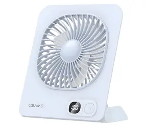 USAMS ZB363 blauer Tischventilator / Magnetisch / 3 Geschwindigkeitsstufen / 2000 mAh