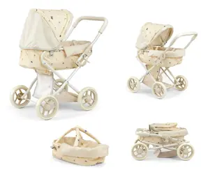 Milly Mally Puppenwagen Alice Nature / Puppenzubehör