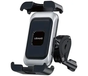 USAMS ZJ082 schwarz / Fahrradhalterung / 360° drehbar / Für Smartphones von 4,7 bis 7,2 Zoll