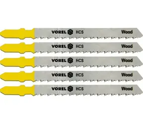 Vorel Sägeblatt für Stichsägen, Zähnezahl 10 / Sägeblatt / 100 mm / 5 Stück
