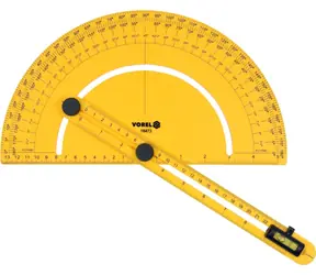 Vorel Winkelmesser mit Wasserwaage 250 mm / Winkelmesser / Schiebearm / ABS-Kunststoff / 0,2 kg