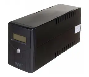 Digitus Line-Interactive LCD Basic / USV-Notstromversorgung / 800 VA / 480 W / 12 V / 9 Ah / AVR / 2x Schuko