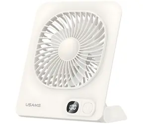 USAMS ZB363 weiß / Tischventilator / Magnetisch / 3 Geschwindigkeitsstufen / 2000 mAh
