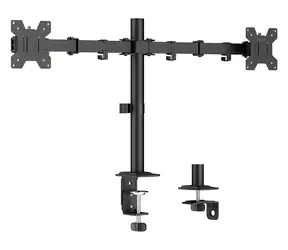 Tischhalterung für 2 Monitore (17-32 Zoll) / Monitorhalterung / Tragkraft 10 kg / Schwenkarm