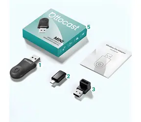 Ottocast CA505-T Mini schwarz / Drahtlosadapter 2-in-1 / CarPlay & Android / WLAN 5 GHz
