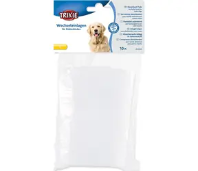 TRIXIE Saugfähige Einlagen für den Bauchgurt für Hunde, Größe L / Ersatzeinlagen / 10 Stück / Saugfähig