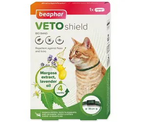 Beaphar Bio Band grün 35 cm / Abwehrhalsband für Katzen / Wasserdicht / Ab 2 Monaten