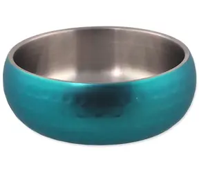 Doppelwandiger Hundenapf „Dog Fantasy“, türkis, 12 cm / Napf / Edelstahl / 376 ml