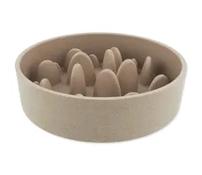 Dog Fantasy EcoStyle Anti-Schluck-Napf, beige / 21 cm / 1350 ml