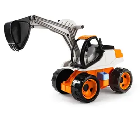 Lena Giga TRUCKS Bagger 63 cm orange-beige / 360° drehbare Kabine / Ausleger mit Löffel / ab 3 Jahren