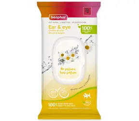 Beaphar BIO Reinigungstücher für Ohren und Augen / Reinigungstücher / für Hunde / 30 Stück