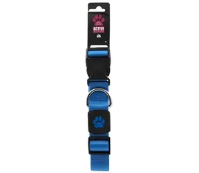 Aktives Hundehalsband Premium XL blau / Nylon / 51-78 cm / 38 mm