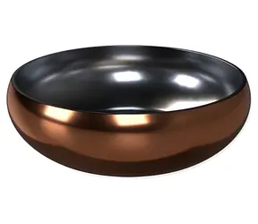 Dog Fantasy Doppelwandiger Napf, roségold, 22 cm / Hundenapf / Edelstahl / Doppelwandig / 2100 ml