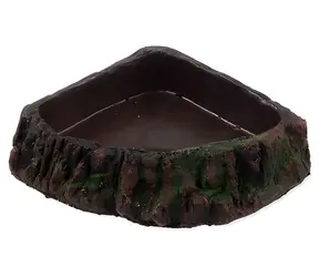Repti Planet Eckschale, dunkelbraun / Schale / Kunstharz / 15 × 15 × 4 cm
