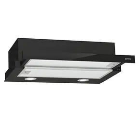 TH62E4BG schwarz / Dunstabzugshaube / Teleskopauszug / 60 cm / 450 m/h / 3 Geschwindigkeitsstufen / 71 dB