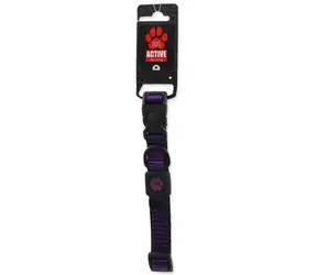 ACTIVE DOG Halsband, Strong M, lila / Für Hunde / Nylon / 2 x 34-49 cm