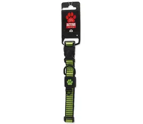 ACTIVE DOG Halsband, Strong M, Limette / Für Hunde / Nylon / 2 x 34-49 cm