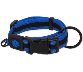 ACTIVE DOG Halsband Fluffy L blau / Nylon / 3,2 x 39-59 cm / Reflektierende Elemente