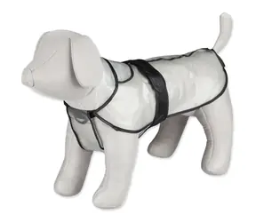TRIXIE Regenmantel Tarbes XS 30 cm durchscheinend / PVC / Für kleine Hunde / Reflektierende Pfoten