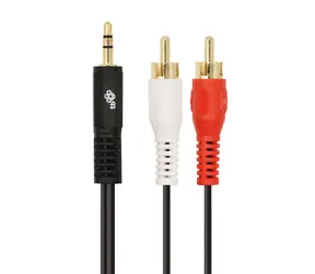 TB Touch Klinkenstecker 3,5 mm - 2x Cinch Stecker/Stecker schwarz / Audiokabel / 1,5 m