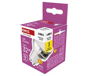 Emos Classic MR16 / LED-Lampe / GU10 / 4,2 W (ersetzt 35 W) / 333 lm / 4000 K neutralweiß
