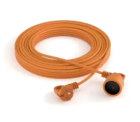 ACA PS-2P orange 20 m / Verlängerungskabel / 2x1,5 mm / 1 Steckdose / 3680 W / 16 A