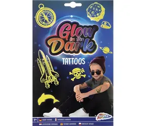 MOXY Leuchtende Tattoos für Jungen / Tattoos / 2 Bögen / zum Aufkleben mit Wasser