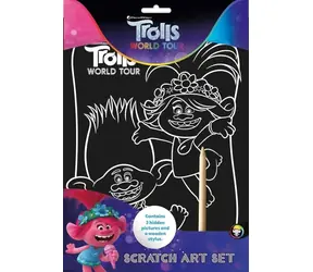 Rubbelbild Trolls 2 / Rubbelbild / 2 Stück + Rubbelstift / ab 3 Jahren