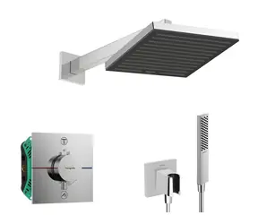 Hansgrohe ShowerSelect Comfort E / Duschset / Unterputzthermostat / Mit Duschkörper / 26 x 26 cm / Chrom