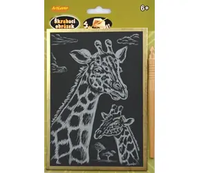 ARTLOVER Rubbelbild Giraffen Gold